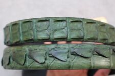 Usado, Cinto masculino de couro verde jacaré real pele de corno de crocodilo feito à mão comprar usado  Enviando para Brazil