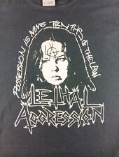 Camiseta De Colección LETAL AGRESSION Thrash Metal Concierto CROSSOVER EXORCISTA Blair segunda mano  Embacar hacia Argentina