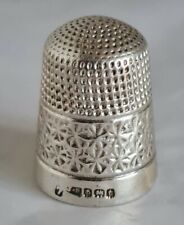 Used, Antique sterling silver thimble. Birmingham 1918. By James Swann for sale  SHEFFIELD
