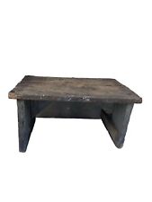 Antique Primitive Wooden Painted Rustic Stool Bench for sale  Shipping to South Africa