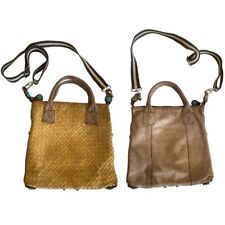GABS Convertible G3 Medium Tan Brown Leather Crossbody Shoulder Bag Made Italy for sale  Shipping to South Africa