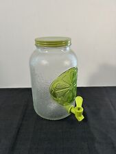 1 Gallon Glass Drink Dispenser Mason Jar Cold Beverage Dispenser W Lid  for sale  Shipping to South Africa