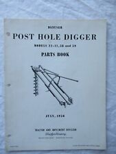 1956 Ford Danuser 22-11 58 59 Post Hole Digger Parts Catalog Manual for sale  Shipping to South Africa