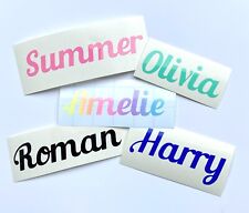 PERSONALISED Vinyl Name Sticker Decal Label Lunchbox Water Bottle School Wedding for sale  Shipping to South Africa