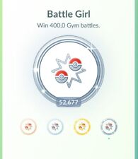 Battle Girl 🥊 Platinum Pokemon Go Medal ☑️ Read Description ☑️, used for sale  Shipping to South Africa