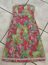 Vestido para mujer LILLY PULITZER rosa tropical Resort Wear sin tirantes talla 2 segunda mano  Embacar hacia Argentina