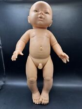 Vintage Berjusa  14” Lifelike  Baby Boy Doll Anatomically Correct Eyes Close for sale  Shipping to South Africa