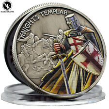 Moneda conmemorativa de los Caballeros Templarios metal religiosa decoración del hogar moneda regalo segunda mano  Embacar hacia Argentina