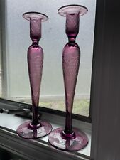 Pairpoint amethyst candlestick for sale  Nesquehoning