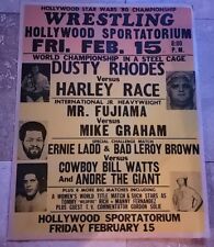Pôster original de luta livre Dusty Rhodes vs Harley Race "Star Wars 80" Plus Andre , usado comprar usado  Enviando para Brazil