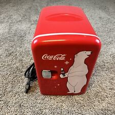 Coca Cola Mini Fridge Polar Bear Portable Cooler/Warmer 6 Can Beverage Travel for sale  Shipping to South Africa