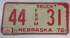 1972 nebraska license plates for sale  Milltown