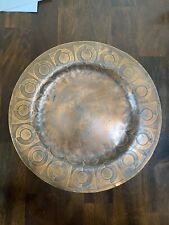 Vintage ~ Art Deco Inspired ~ Decorative Copper Colored Plate/Charger for sale  Grand Blanc