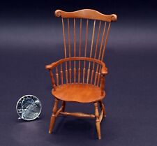 Vintage William Clinger Artesanal Miniatura Para Venda, Cadeira Windsor Pente Braço Traseiro, usado comprar usado  Enviando para Brazil