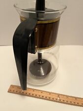  Cory Glass Stove Top Coffee Pot Percolator Wood Grain Vintage 1960-70's, used for sale  Edenton