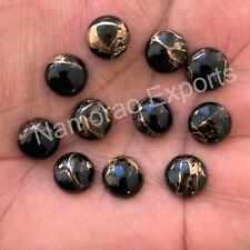 Lote de piedras preciosas sueltas cabujón de cobre negro natural de 6 mm a 20 mm segunda mano  Embacar hacia Mexico