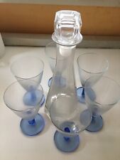 8 vetro blu bicchieri usato  Cesena