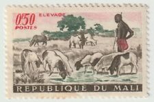 1961 Malí - Ganadería, agricultura y arte - Estampilla de 0,50 fr segunda mano  Embacar hacia Mexico