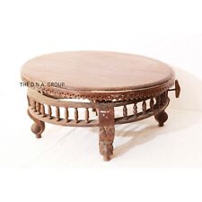 Mesa de té curva ajustable artesanal antigua mesa de café tallada a mano de madera segunda mano  Embacar hacia Argentina