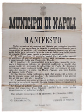 Manifesto municipio napoli usato  Napoli