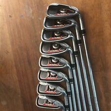 Used, Taylormade Burner Plus Iron Set, 8 Pcs., Uniflex, Stiff Original Steel for sale  Shipping to South Africa