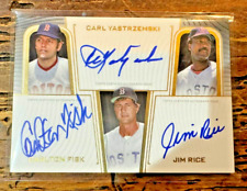 Used, Boston Red Sox - 2023 Topps Definitive Triple Auto - Fisk, Rice, Yastrzemski for sale  Shipping to South Africa