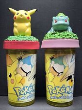 Tazas de sorbo de vaso Pokémon Pikachu y Bulbasaur Jazwares de colección 1999 (sin pajitas) segunda mano  Embacar hacia Mexico