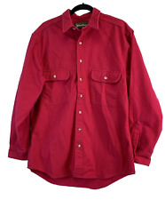 Gander Mountain Red Flannel Button Down Shirt Flap Pockets Mens Size Large Tall for sale  Shipping to South Africa