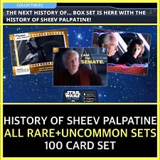 HISTORY OF SHEEV PALPATINE-RARO+UNC 100 CONJUNTO DE CARTAS-TOPPS STAR WARS CARD TRADER comprar usado  Enviando para Brazil