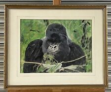 Beautiful Original Oil Painting of a Mountain Silverback Gorilla, used for sale  Shipping to South Africa