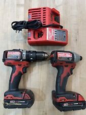 Milwaukee M18 HammerDrill 2702-20, Impact Driver 2750-20 w/2 Batteries & Charger for sale  Shipping to South Africa