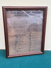 Framed parchment document for sale  SOUTHAMPTON