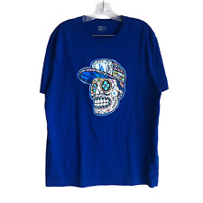 Camiseta feminina LA Dodgers New Era tamanho G azul 100% algodão esqueleto beisebol liga principal de beisebol comprar usado  Enviando para Brazil