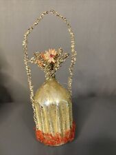 Victorian Large Wire wrapped Vase Antique Christmas Glass Ornament Germany for sale  Shipping to South Africa
