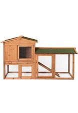 Used, PawHut Wood Rabbit Hutch Pet House Water-Resistant w/Ramp Solid Outdoor Pet Cage for sale  DERBY