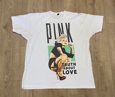 Camiseta branca 2013 Pink The Truth About Love Tour tamanho XL Tultex original, usado comprar usado  Enviando para Brazil