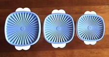 Juego de tazones de tres piezas Tupperware de colección blanco/azul 13/10/6,5 tazas EVC segunda mano  Embacar hacia Argentina