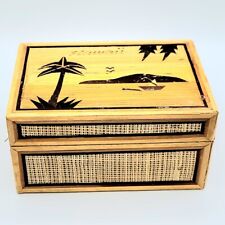 Vintage Havaí Lembranças Caixas de Aninhamento Bambu Palmeiras Tropical Conjunto de 3 comprar usado  Enviando para Brazil