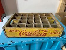 Used, Coca Cola Wooden Crate Yellow Chattanooga 1953 - Original for sale  Shipping to South Africa