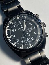 Seiko SNN233 relógio piloto cronógrafo quartzo 7T94-0BR8 preto com pulseira comprar usado  Enviando para Brazil