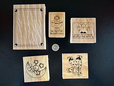 Rubber stamps wood for sale  UK