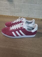 Adidas Originals Gazelle - Burgundy/ White - UK 10- Casuals Trainers VGC  for sale  Shipping to South Africa