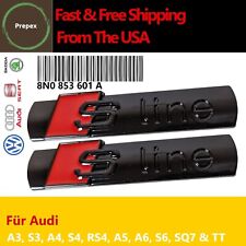 Usado, 2x para Audi S-Line emblema preto brilhante emblema 3D A3 A4 A5 A6 A7 Q5 TT para-lama lateral comprar usado  Enviando para Brazil