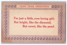 Winfield Kansas KS Postcard Leap Year Greetings Motto 1912 Posted Antique, used for sale  Shipping to South Africa