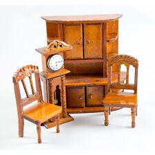 Usado, Lote de muebles miniaturas para casa de muñecas Albert E Price sillas Hutch reloj escala 1:12 segunda mano  Embacar hacia Argentina