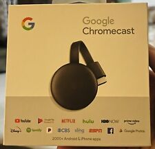 Dispositivo de transmisión de medios digitales Google Chromecast 3ª generación - negro con caja segunda mano  Embacar hacia Argentina