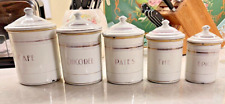 French enamelware canisters for sale  Huntsville