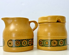 KILN Craft Bacchus Vintage 70's Sugar with Lid Cream Set Staffordshire England, used for sale  Shipping to South Africa