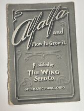 Used, Alfalfa 1910 The Wing Seed Co.Catalog. Mechanicsburg,Ohio for sale  Shipping to South Africa