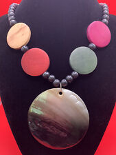 Wooden beaded necklace for sale  Chesterland